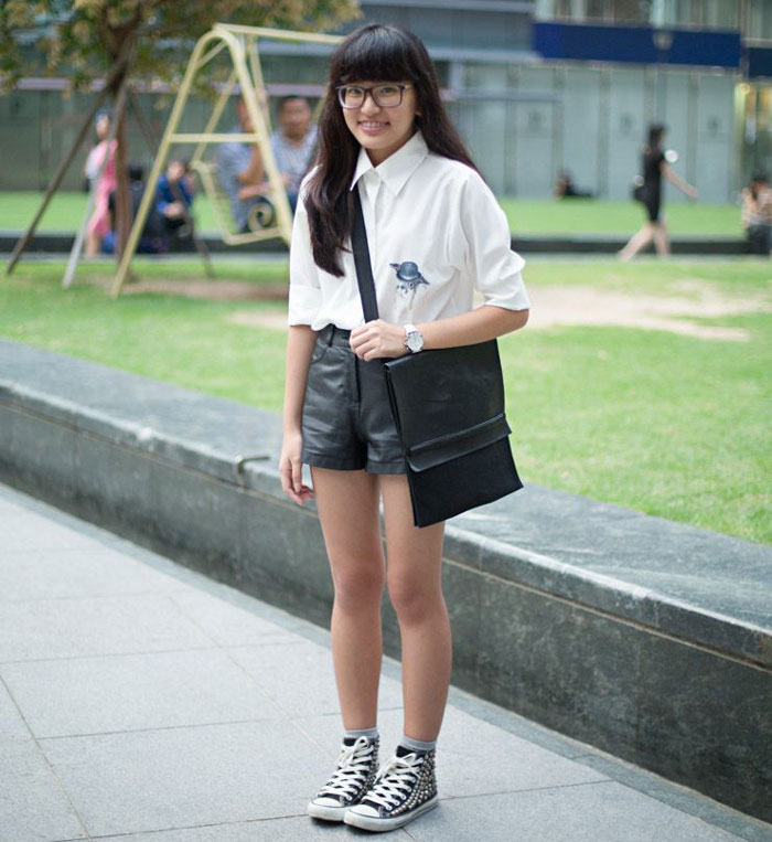 Học cách phối đồ với giày Converse cổ cao nữ đi học