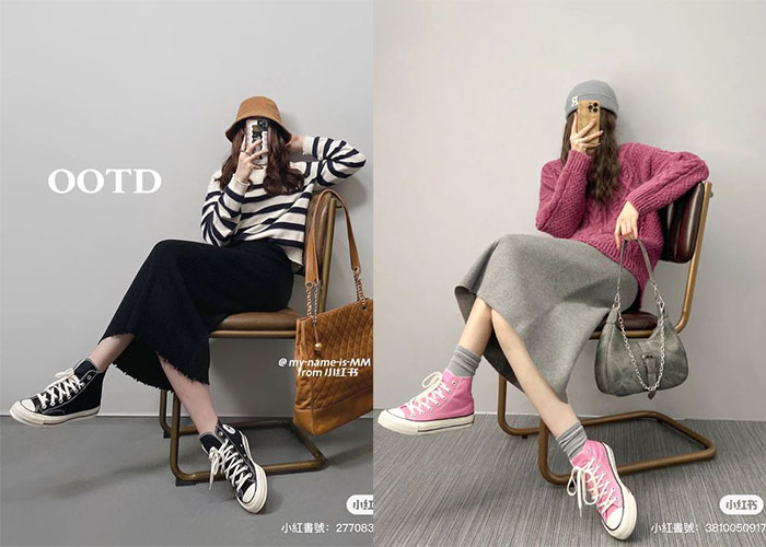 Thưởng thức vẻ thanh lịch từ cách phối đồ với giày Converse cổ cao nữ