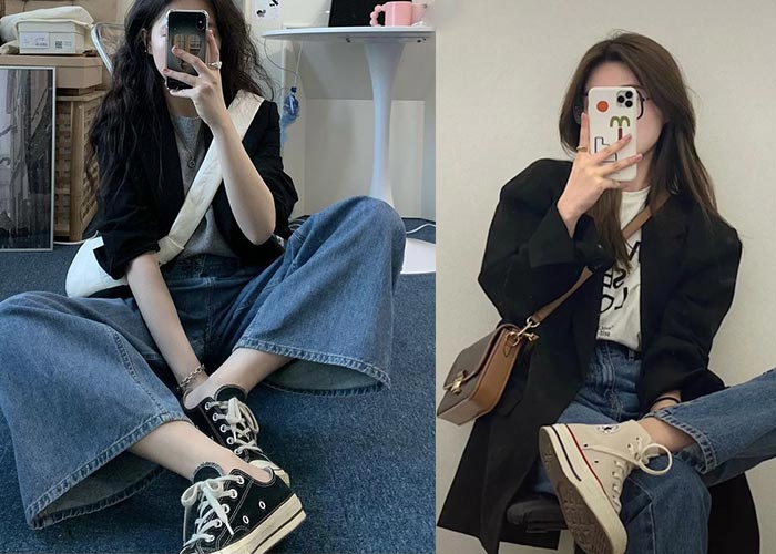 Bỏ túi ngay những kiểu phối đồ với giày Converse nữ sành điệu