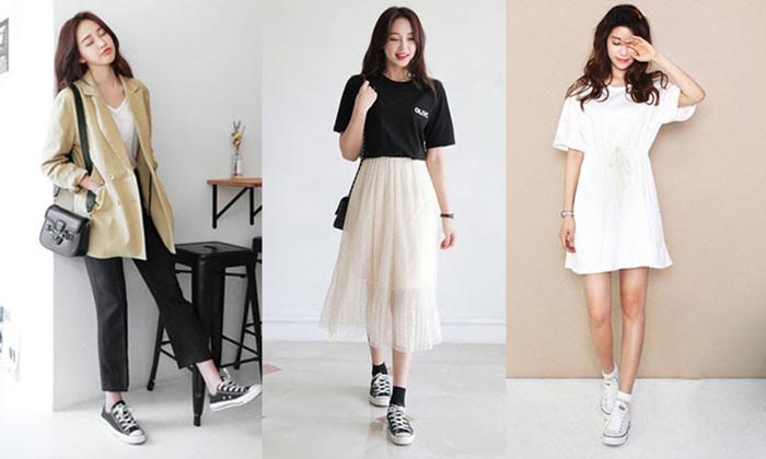 Bỏ túi ngay những kiểu phối đồ với giày Converse nữ sành điệu