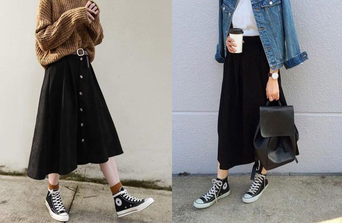 Bỏ túi ngay những kiểu phối đồ với giày Converse nữ sành điệu