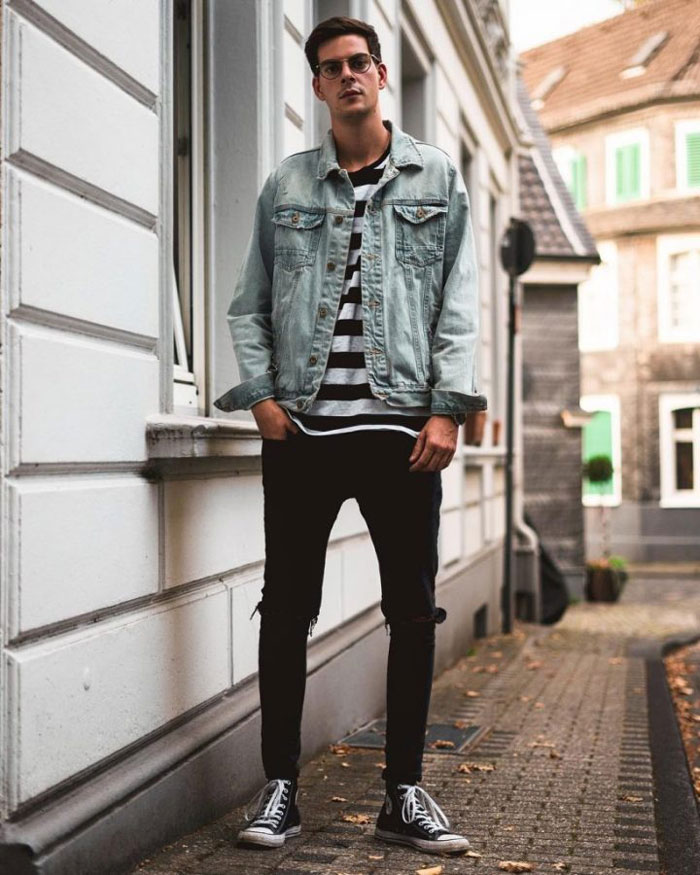 3 lời khuyên bổ ích khi phối quần áo với giày Converse cổ cao nam 