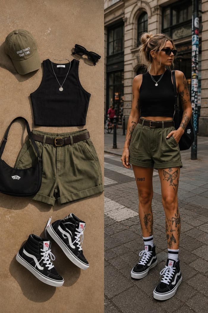 Quần short với giày Vans phối sao cho chuẩn chất sneaker? 