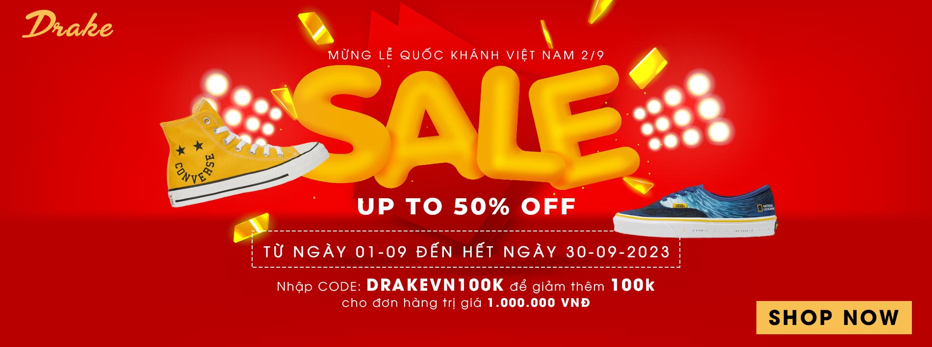 Mừng Đại Lễ Ta - Deal Xịn Thả Ga - Up To 50% All Items Tại Drake