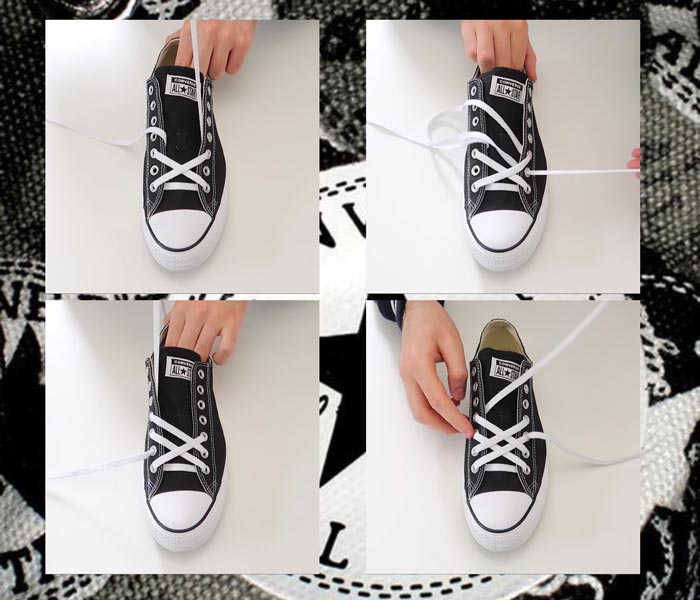 Kiểu thắt dây giày Converse cổ thấp độc đáo làm mới đôi giày của bạn