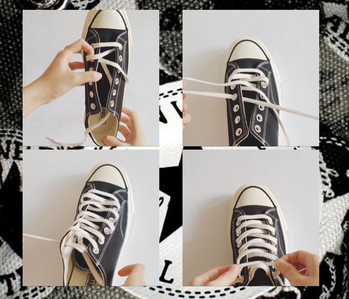Kiểu thắt dây giày Converse cổ thấp độc đáo làm mới đôi giày của bạn