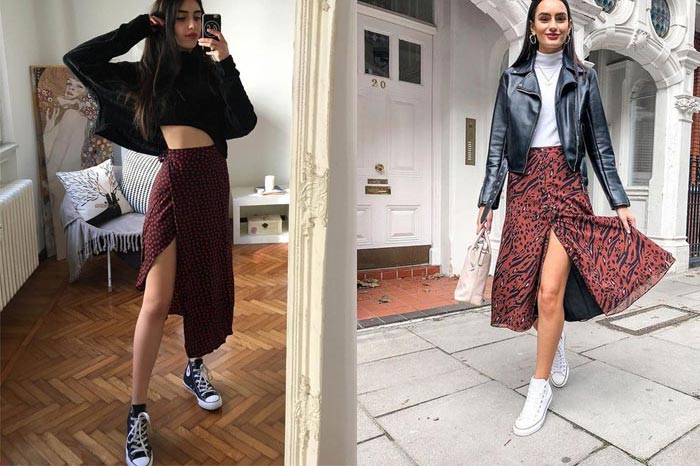 Váy và giày Converse - Công thức phối đồ trẻ trung không bao giờ lỗi mốt
