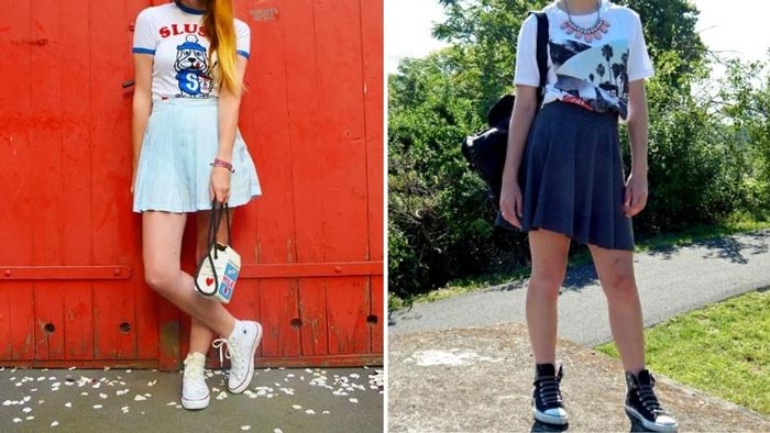 Váy và giày Converse - Công thức phối đồ trẻ trung không bao giờ lỗi mốt